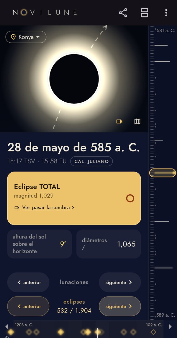 El eclipse del 28 de mayo de 585 a. C.: la batalla del Halis