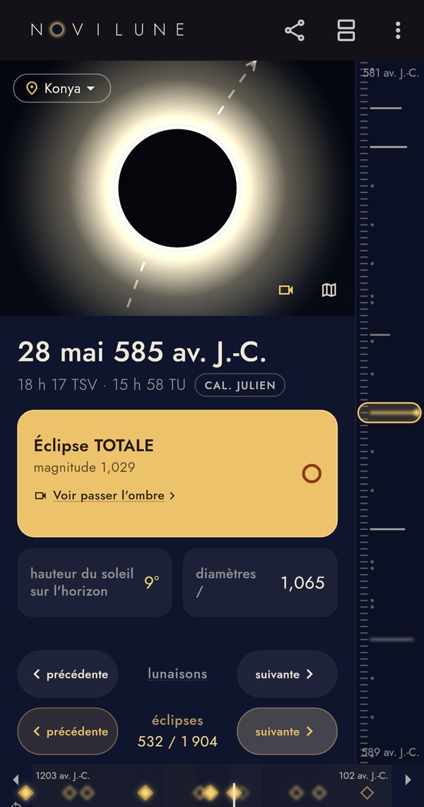 L'éclipse du 28 mai 585 av. J.-C. : la bataille de l'Halys