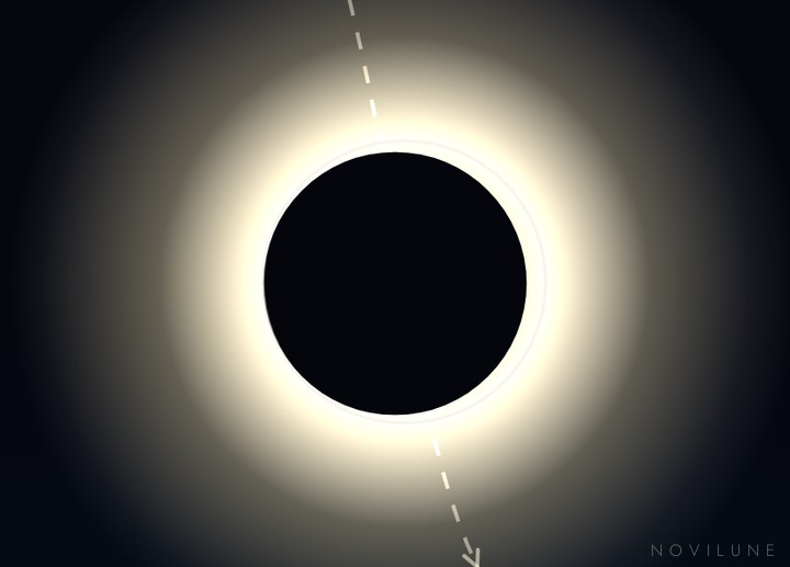 Maximum as seen from Oujda, drawn by Novilune.