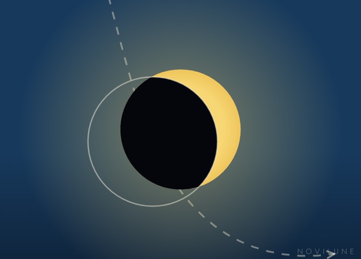 Maximum as seen from Rome, drawn by Novilune.
