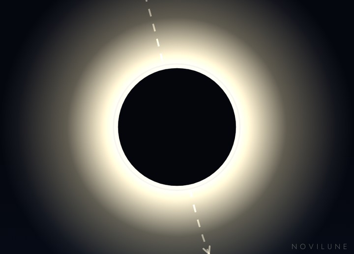 Maximum as seen from Tangier, drawn by Novilune.